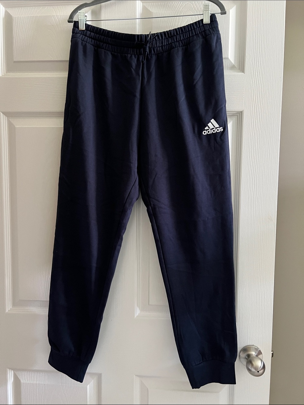 adidas Navy Sweats with White Logo